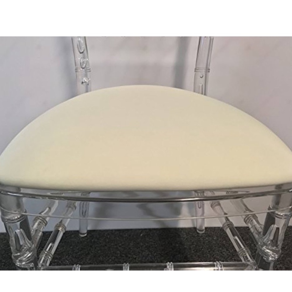 Wedding‎ Chair Hard Chiavari Cushion Spandex Slipcover Ivory Cushion Cover - 20